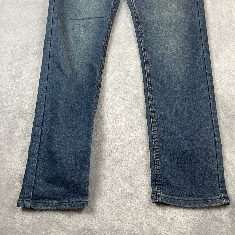 Vintage Genes Black Men's Slim Fit Jeans Blue Medium Wash Stretch 33x32 Casual - Picture 15 of 16